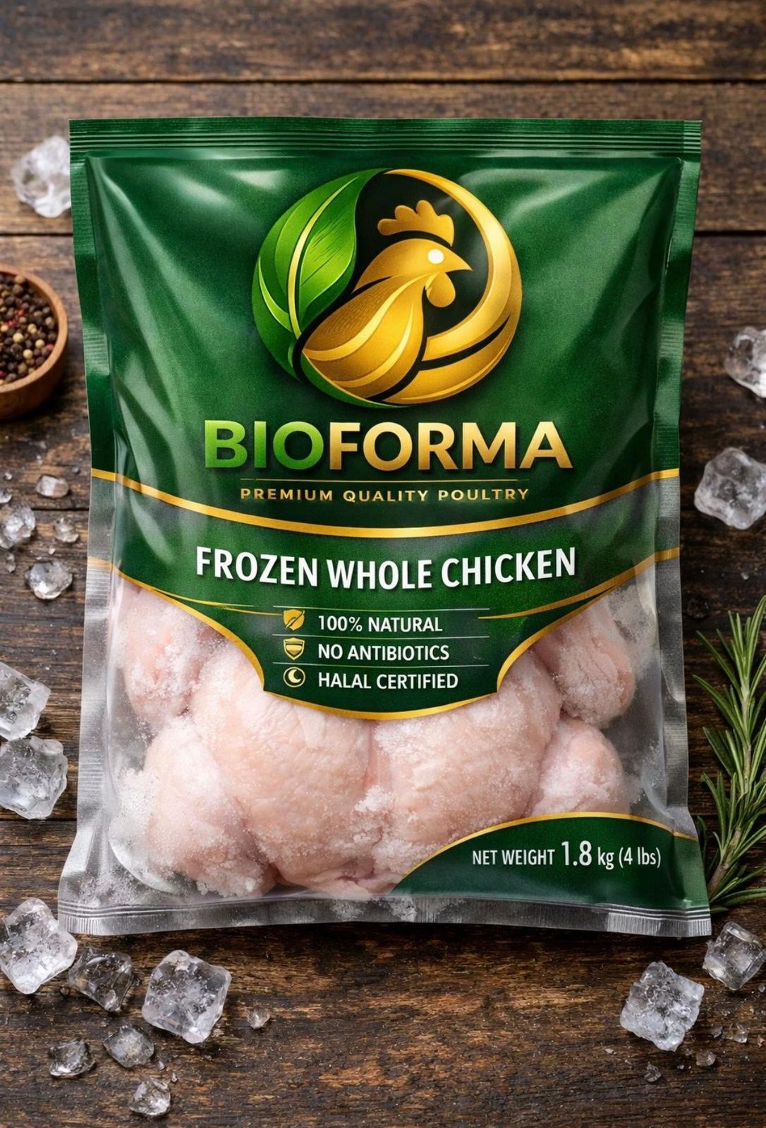 Whole frozen chicken